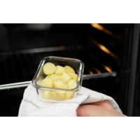 Контейнер для еды из жаропрочного стекла с крышкой Cook and Freeze, 380 мл, 15×11×5,5 см, цвет МИКС