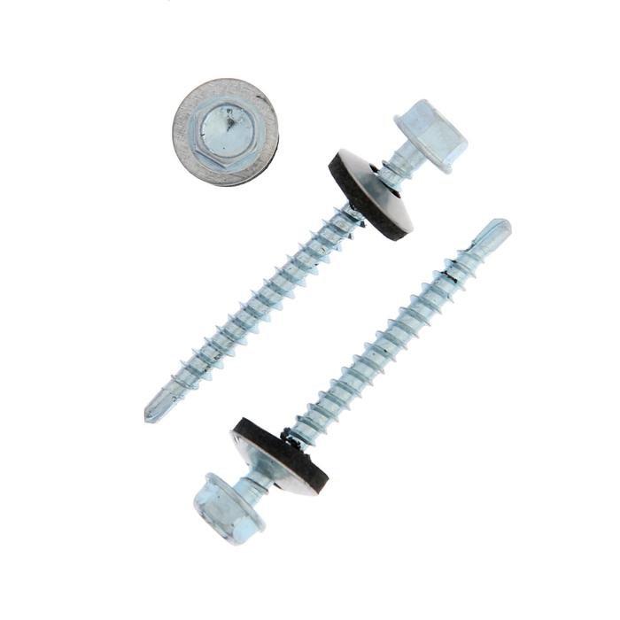 Саморезы кровельные ТУНДРА krep с буром 4.8x50 мм, цинк, 40 шт. Саморезы кровельные ТУНДРА krep с буром 4.8x50 мм, цинк, 40 шт.