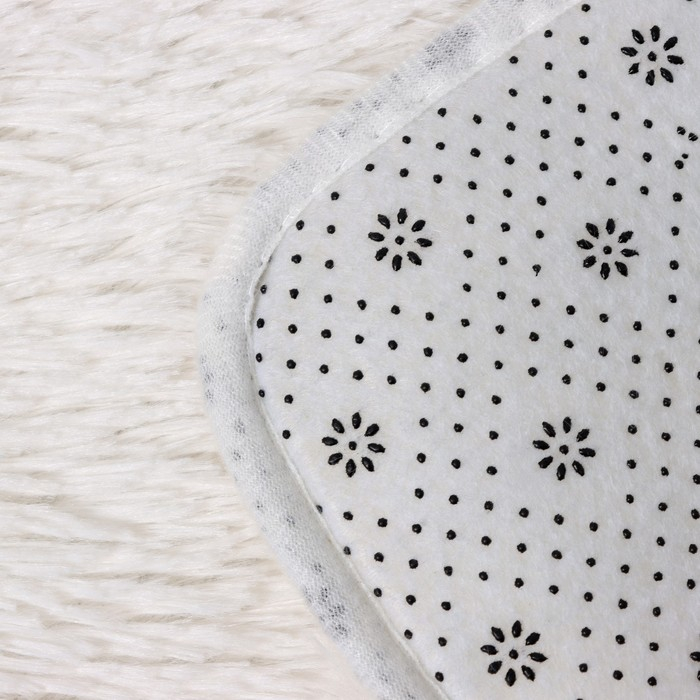 Коврик Доляна «Пушистик», 49×79 см, цвет белый