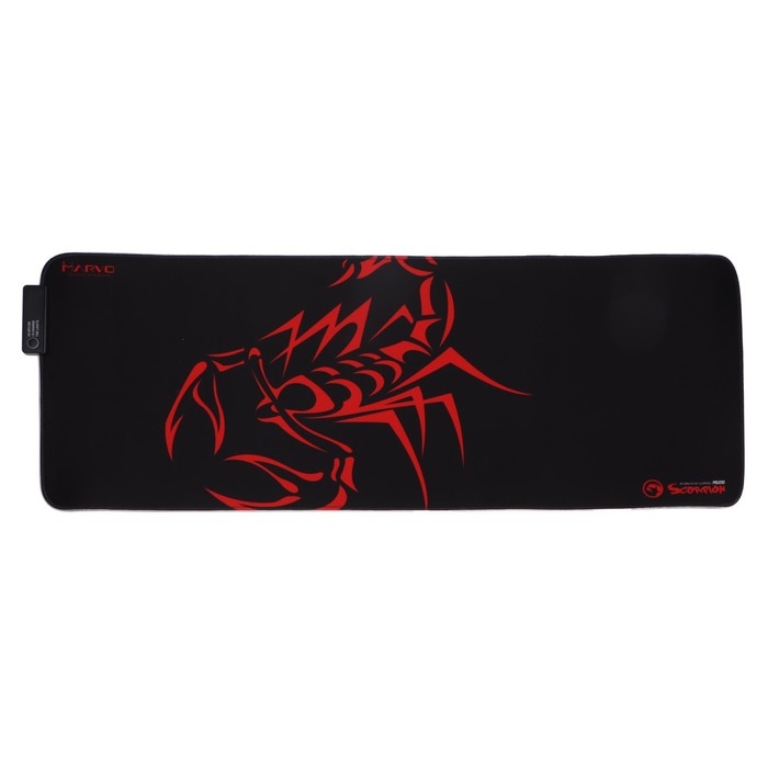 Коврик для мыши MARVO MG010, игровой, 800x305x4 мм, подсветка, чёрный Коврик для мыши MARVO MG010, игровой, 800x305x4 мм, подсветка, чёрный