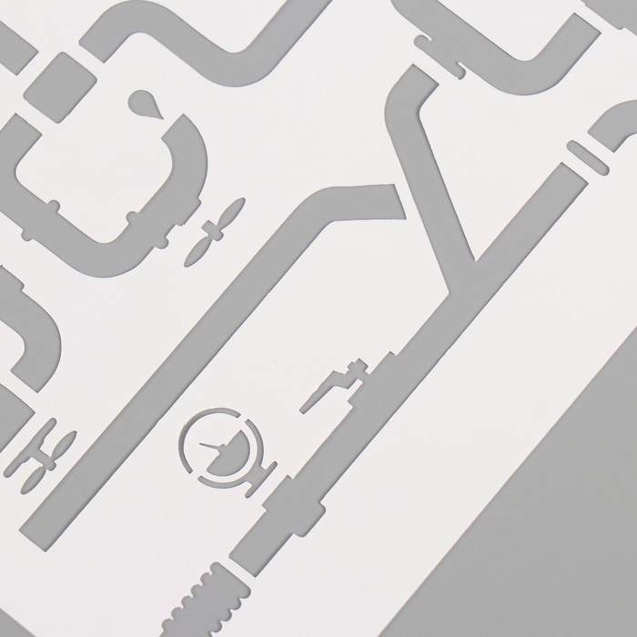 Трафарет пластиковый Трафарет пластиковый "Трубы", 15х15 см