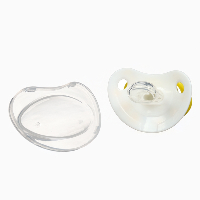 Набор: Соска - пустышка с держателем «Цветы», ортодонтическая, +6 мес, цвет желтый Набор: Соска - пустышка с держателем «Цветы», ортодонтическая, +6 мес, цвет желтый