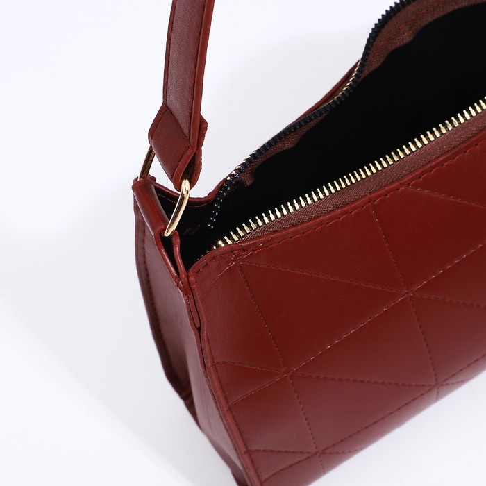 Сумка-багет на молнии, цвет коричневый Сумка-багет на молнии, цвет коричневый