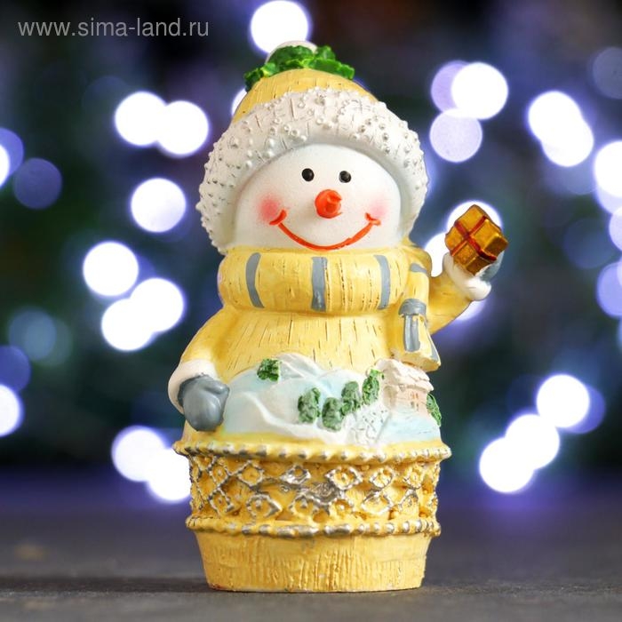 Фигура  Фигура "Снеговик" 7х5х9см, МИКС