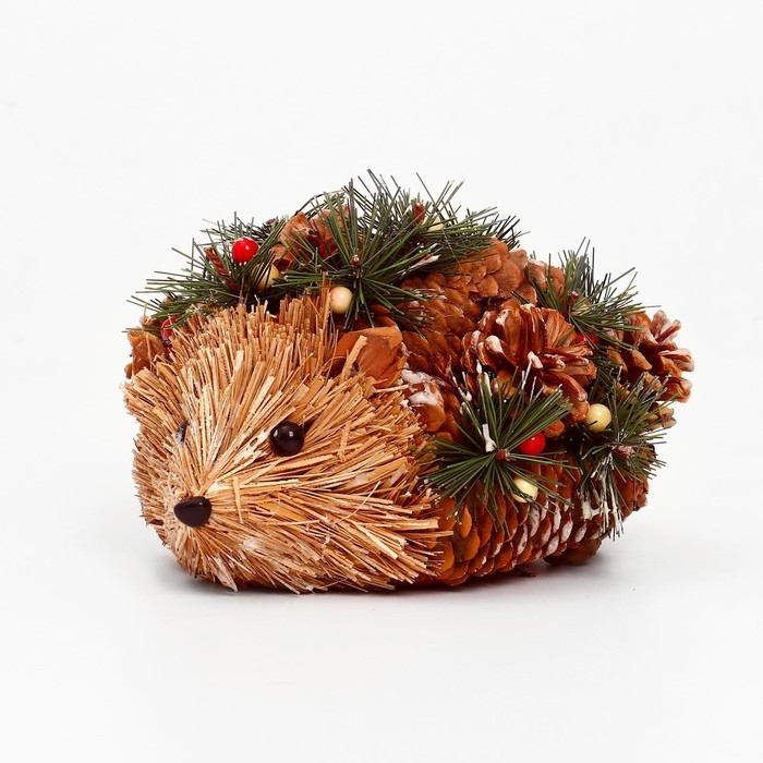 Декоративный сувенир из природных материалов «Ёжик» 17 × 17 × 12 см Декоративный сувенир из природных материалов «Ёжик» 17 × 17 × 12 см