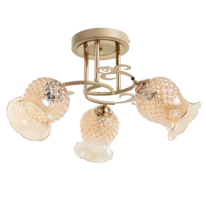 Люстра Люстра "Фрези" 3хЕ27 40Вт золото 54х54х28 см BayerLux