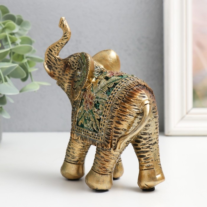 Сувенир полистоун Сувенир полистоун "Слон - Экзотические цветы" 12х5,5х14 см