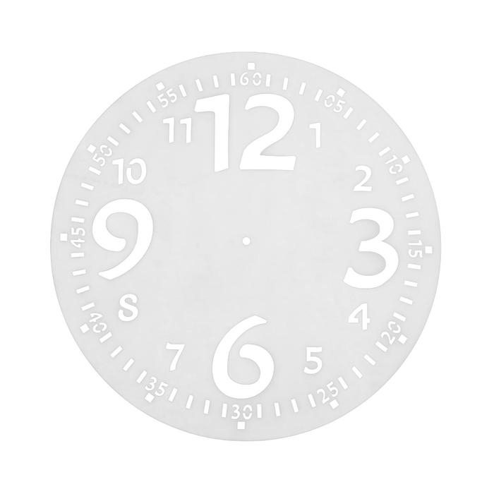 Трафарет пластиковый Трафарет пластиковый "Часы с большими цифрами" d-25 см