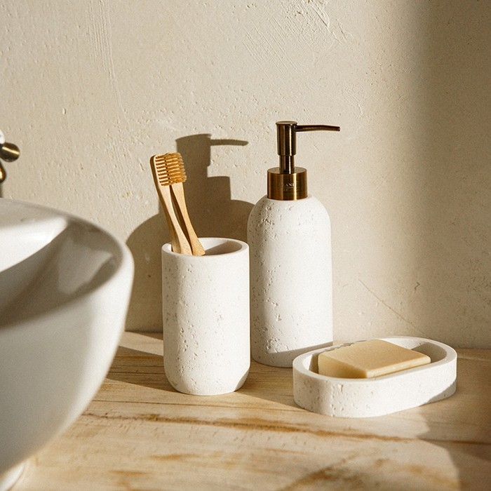 Набор для ванной SL Home, 3 предмета: дозатор, мыльница, стакан Набор для ванной SL Home, 3 предмета: дозатор, мыльница, стакан