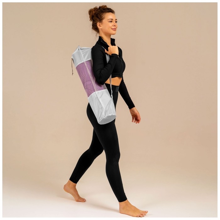 Чехол для йога-коврика Sangh Flowers, цвет серый Чехол для йога-коврика Sangh Flowers, цвет серый