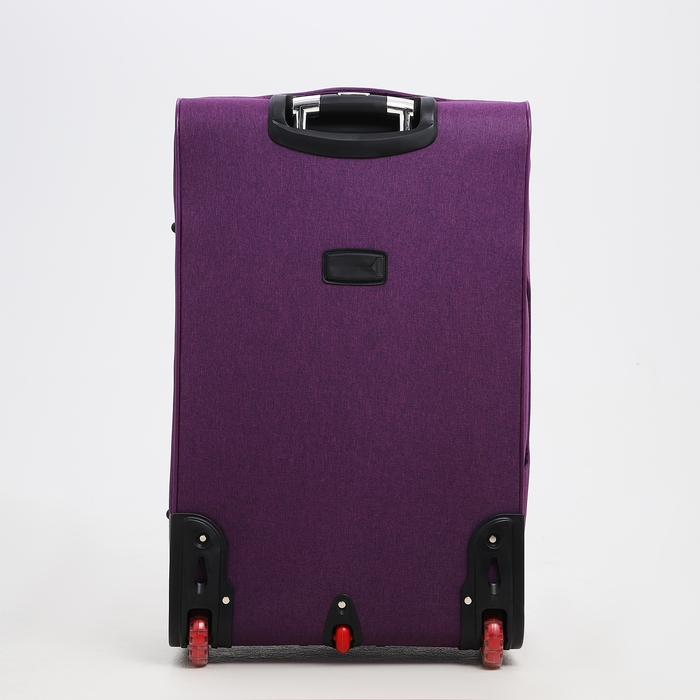 Чемодан большой 95 л (L), отдел на молнии, с расширением, кодовый замок, 3 колеса, 2 наружных кармана, цвет фиолетовый Чемодан большой 95 л (L), отдел на молнии, с расширением, кодовый замок, 3 колеса, 2 наружных кармана, цвет фиолетовый