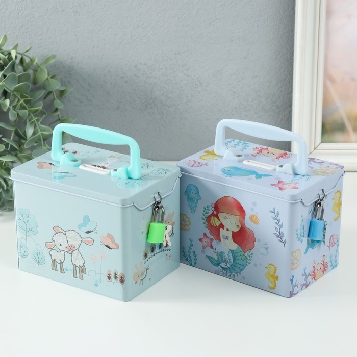 Копилка металл Копилка металл "Сказка" МИКС 13х10х9 см