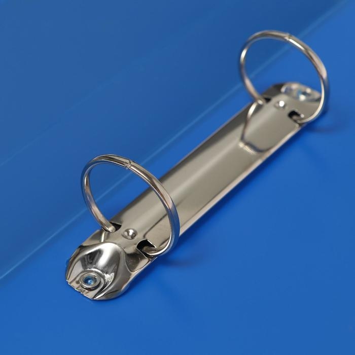 Папка на 2 кольцах А4, Calligrata, 40 мм, 700 мкм, карман на торце, синяя Папка на 2 кольцах А4, Calligrata, 40 мм, 700 мкм, карман на торце, синяя