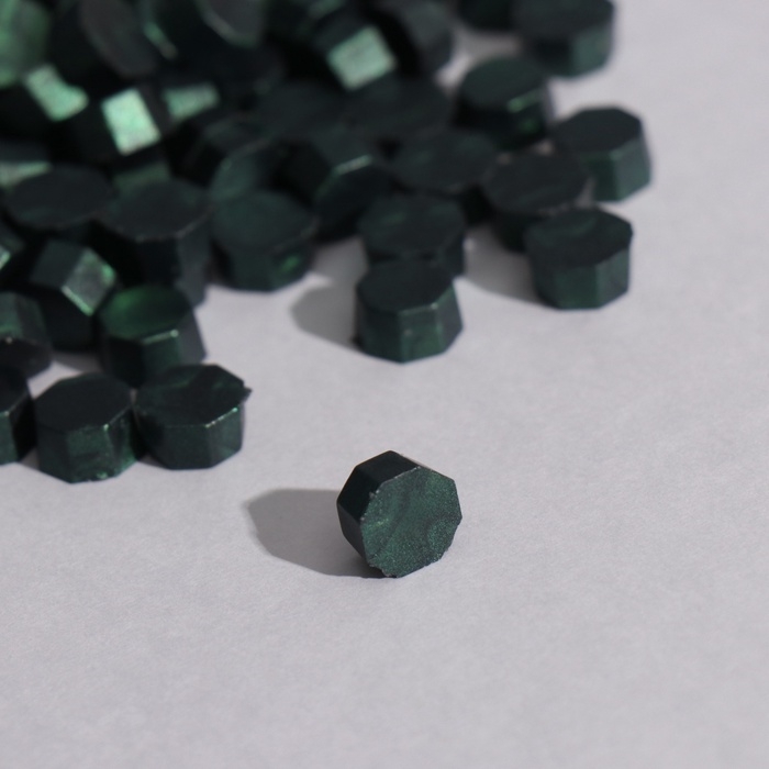 Сургуч в гранулах Сургуч в гранулах "Зелёный" перламутр набор 100 капсул