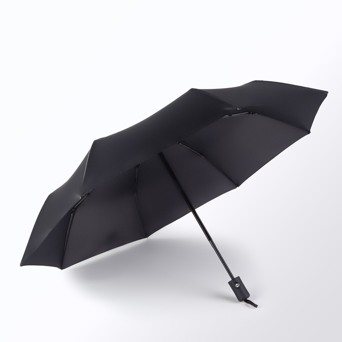 Зонт автоматический «Benjamin», 3 сложения, 8 спиц, R = 47/55 см, D = 110 см, цвет чёрный Зонт автоматический «Benjamin», 3 сложения, 8 спиц, R = 47/55 см, D = 110 см, цвет чёрный