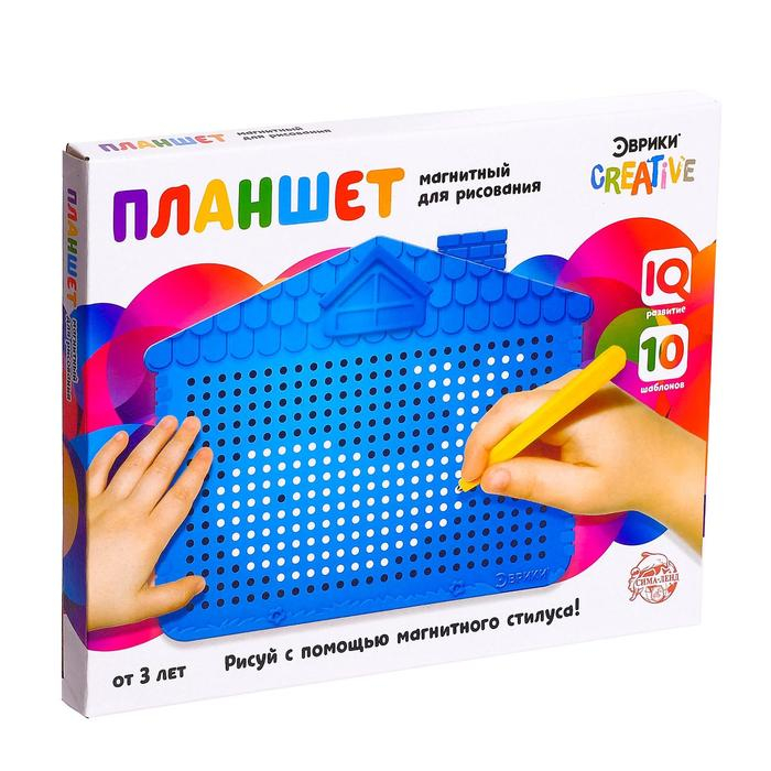 Планшет обучающий «Магнитное рисование», цвет синий, 375 отверстий