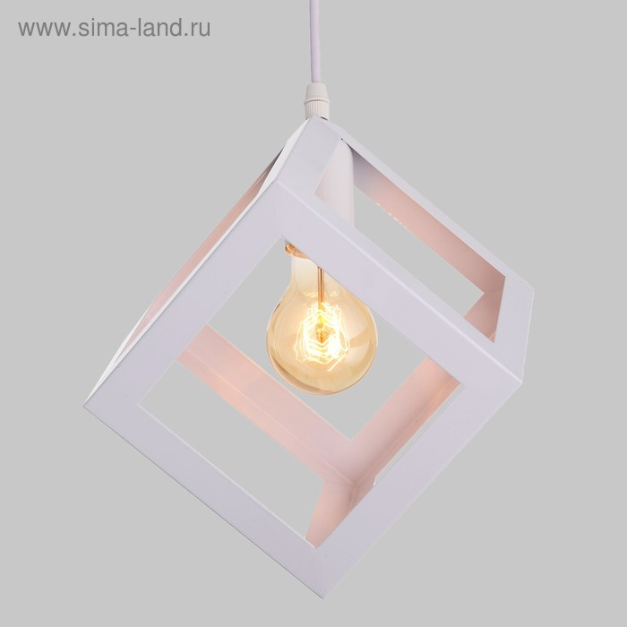 Светильник BayerLux Подвес  Светильник BayerLux Подвес "Квадрат" 1x40Вт E27 белый 16х16х116 см