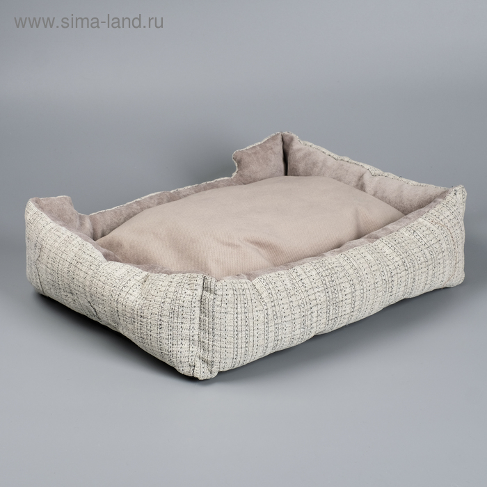 Лежанка-диван с двусторонней подушкой, 53 х 42 х 11 см, микс цветов Лежанка-диван с двусторонней подушкой, 53 х 42 х 11 см, микс цветов