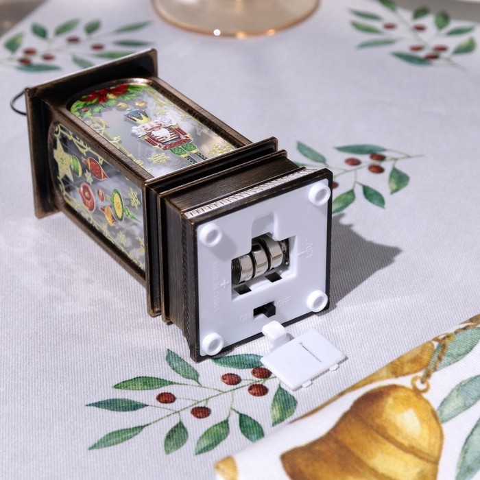 Светодиодная фигура «Бронзовый фонарь с щелкунчиком» 5 × 12 × 5 см, пластик, батарейки AG13х3 (в комплекте), свечение тёплое белое