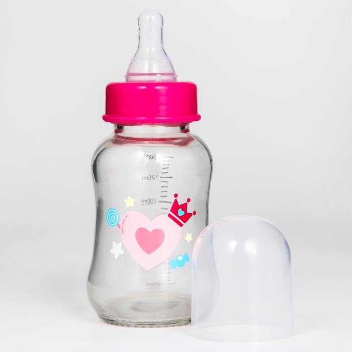 Бутылочка для кормления стекло «Зайка Полли», классическое горло, средний поток, 150 мл., от 3 мес. Бутылочка для кормления стекло «Зайка Полли», классическое горло, средний поток, 150 мл., от 3 мес.