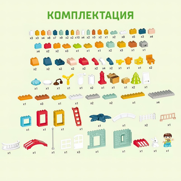 Конструктор «Загородный домик», 2 варианта сборки, 176 деталей Конструктор «Загородный домик», 2 варианта сборки, 176 деталей