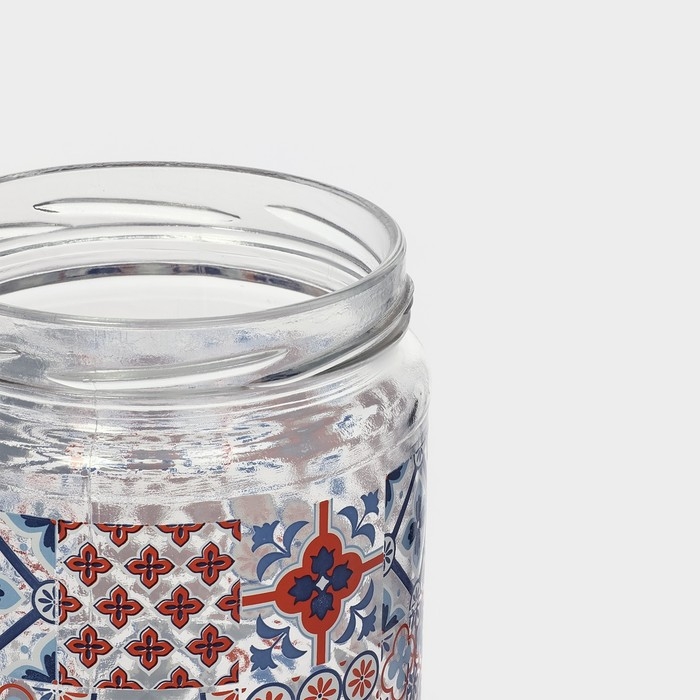 Банка стеклянная для сыпучих продуктов «Мозаика», 660 мл