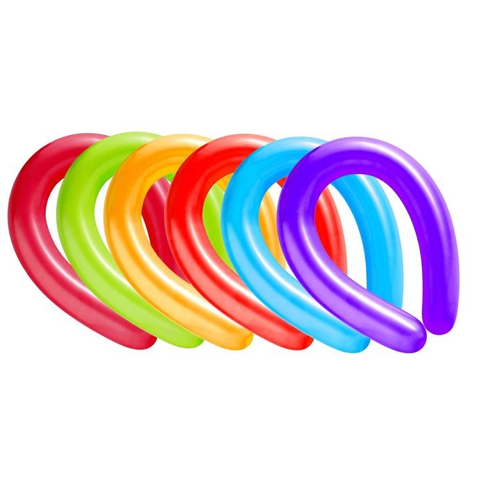 Шар для твистинга латексный 350 Шар для твистинга латексный 350", макарун, набор 100 шт., цвета МИКС