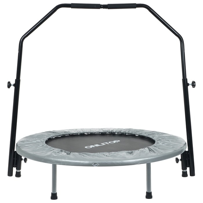 Батут детский ONLITOP, d=102 см, с держателем, цвет серый Батут детский ONLITOP, d=102 см, с держателем, цвет серый