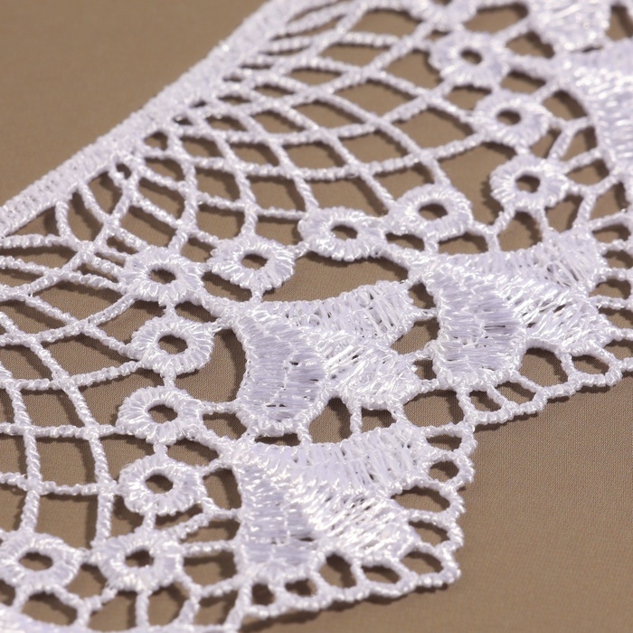 Воротник пришивной, гипюровый, 21 × 6,5 см, цвет белый Воротник пришивной, гипюровый, 21 × 6,5 см, цвет белый