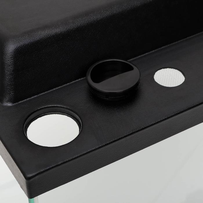 Террариум 37 л, с крышкой, черный Террариум 37 л, с крышкой, черный