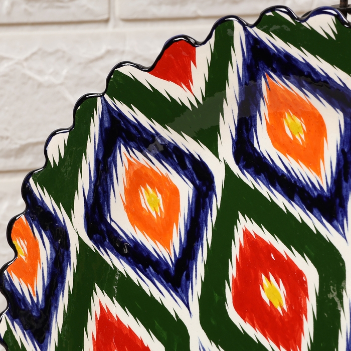 Тарелка Риштанская Керамика Тарелка Риштанская Керамика "Атлас" 25 см рифлёная