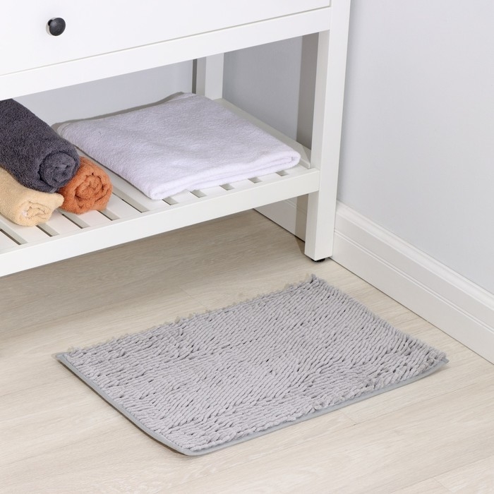 Коврик для дома Доляна «Букли длинные», 40×60 см, длина букли 2 см, цвет светло-серый Коврик для дома Доляна «Букли длинные», 40×60 см, длина букли 2 см, цвет светло-серый