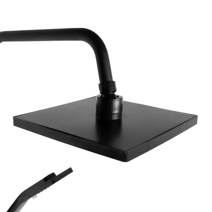 Душевая система ZEIN Z3860, смеситель, тропическая и ручная лейка, полка, латунь, черная Душевая система ZEIN Z3860, смеситель, тропическая и ручная лейка, полка, латунь, черная