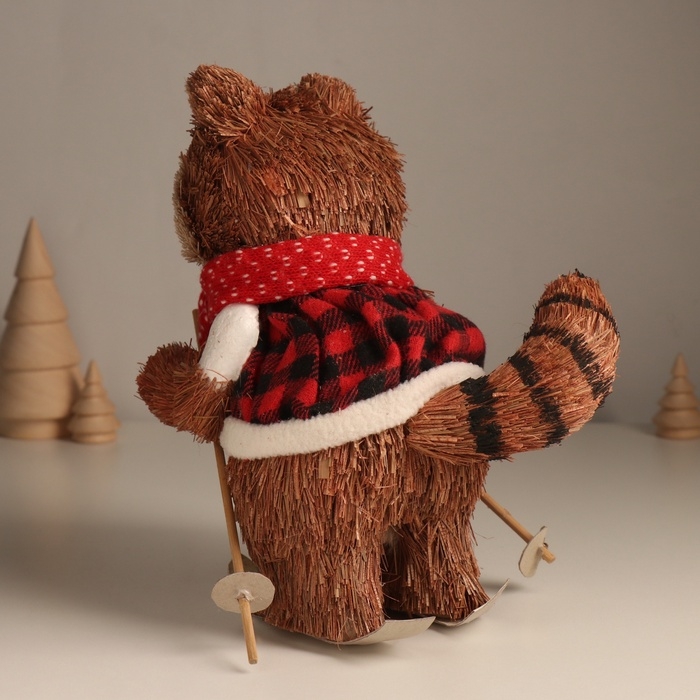 Декор  Декор "Енот на лыжах" 21х12х16 см