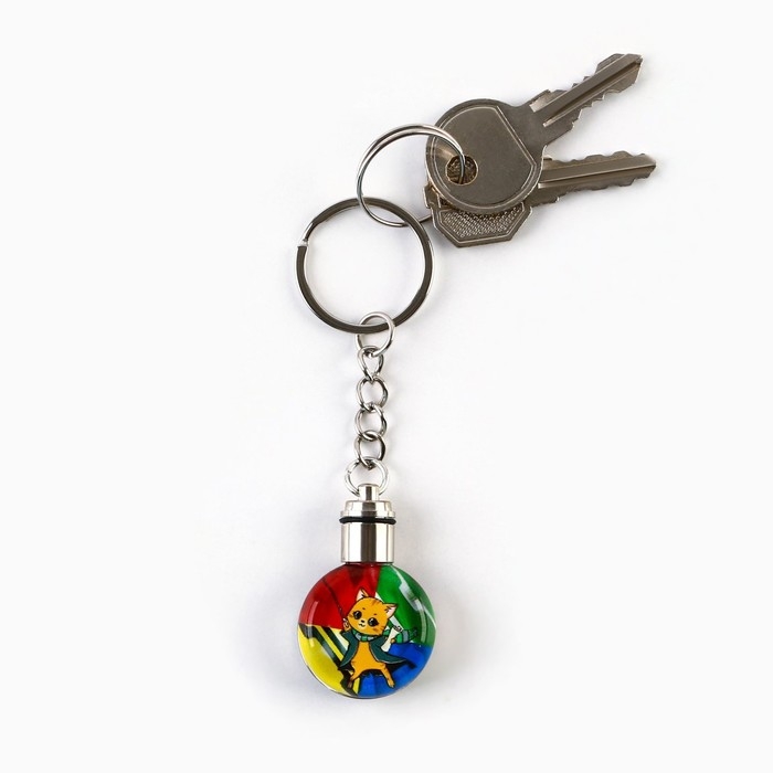 Брелок для ключей с фонариком «Кот», 4 х 2 см