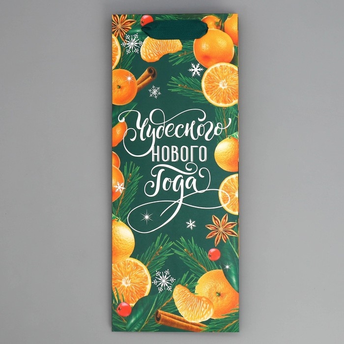 Пакет под бутылку, треугольный «Новый год», 13 х 32 х 11.3 см, Новый год Пакет под бутылку, треугольный «Новый год», 13 х 32 х 11.3 см, Новый год
