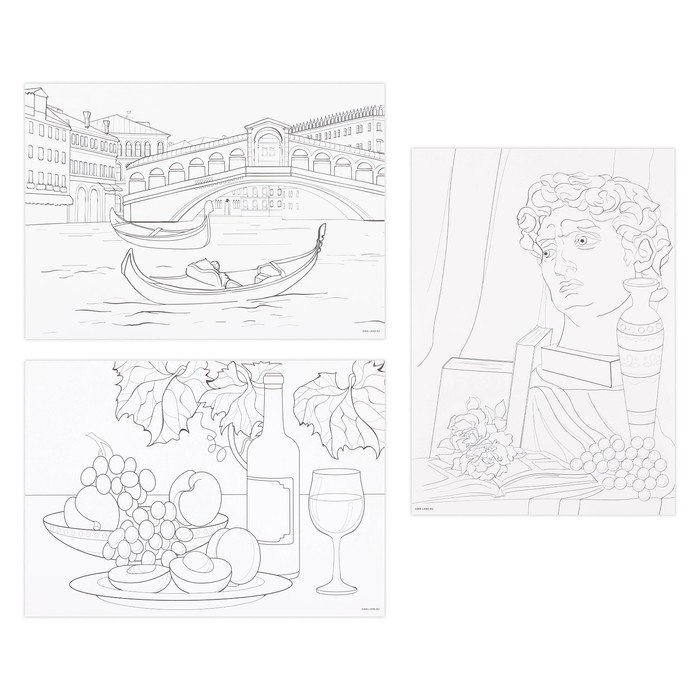 Раскраска акварелью с красками &laquo;Акварельные сюжеты&raquo;, А4