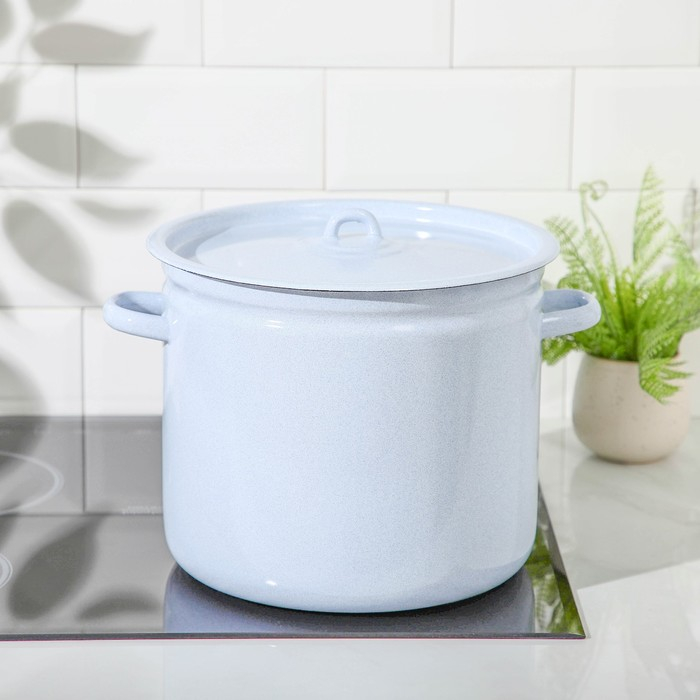 Кастрюля эмалированная, 12 л, без деколи, цвет МИКС Кастрюля эмалированная, 12 л, без деколи, цвет МИКС