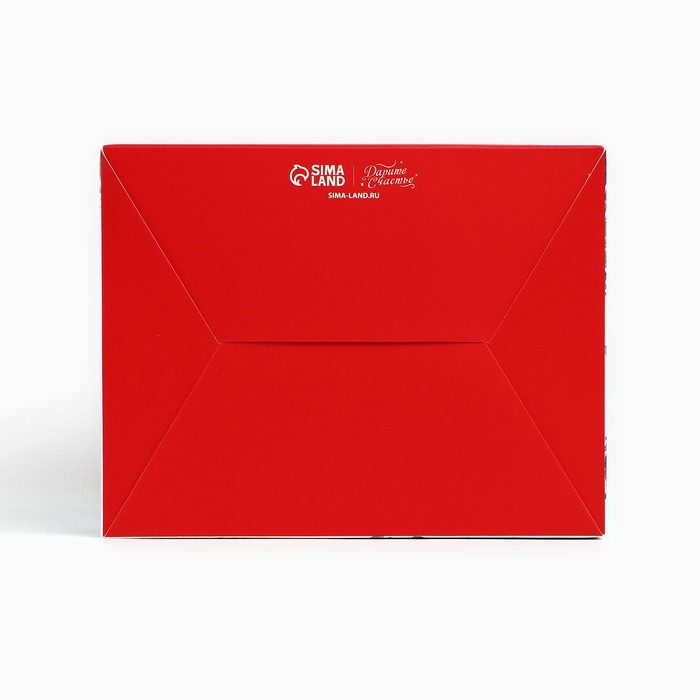 Подарочная коробка новогодняя складная с 3D эффектом «Новогодняя акварель», 18 х 23 х 14см, Новый год Подарочная коробка новогодняя складная с 3D эффектом «Новогодняя акварель», 18 х 23 х 14см, Новый год