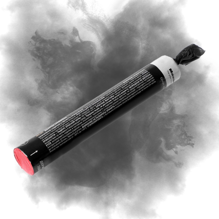 Цветной дым чёрный, 0,8 дюйм, ОПТИ, средняя интенсивность, 60 сек Цветной дым чёрный, 0,8 дюйм, ОПТИ, средняя интенсивность, 60 сек