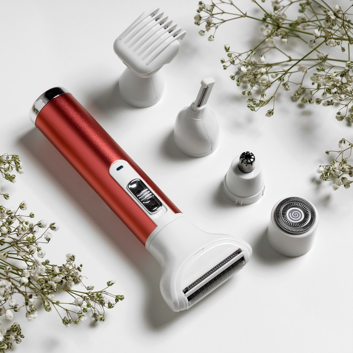 Триммер женский 5 в 1 LEP-06, от USB, розовый Триммер женский 5 в 1 LEP-06, от USB, розовый