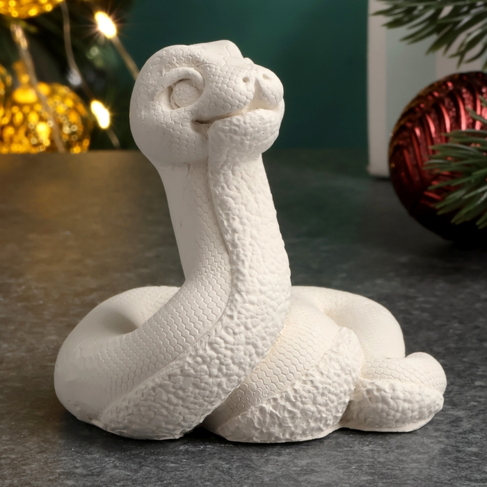 Новый год. Символ 2025. Фигура для раскраски  Новый год. Символ 2025. Фигура для раскраски "Змейка Даша", 5х6х4см