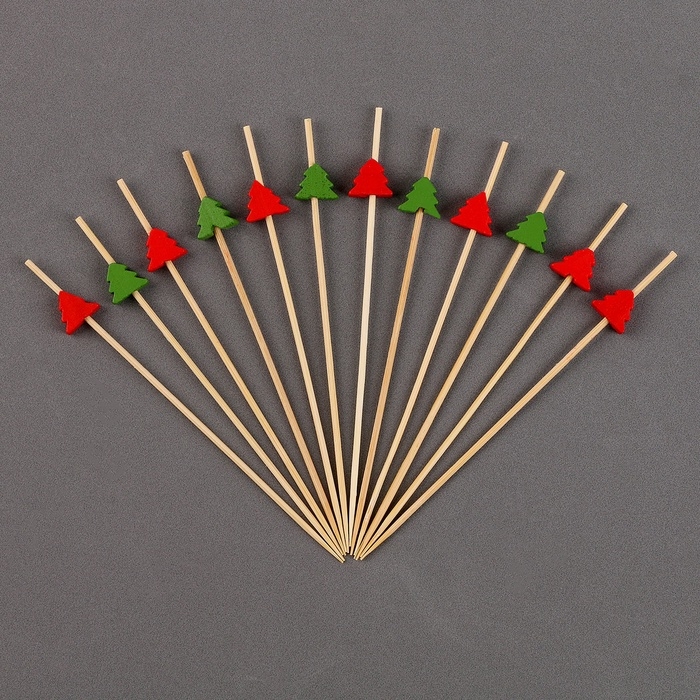 Новый год! Шпажки «Ёлочки», в наборе 12 шт. Новый год! Шпажки «Ёлочки», в наборе 12 шт.