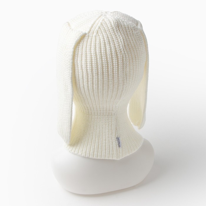 Шапка-шлем детский, цвет молочный, размер 50-52 Шапка-шлем детский, цвет молочный, размер 50-52
