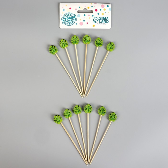 Шпажки «Листья», в наборе 12 штук Шпажки «Листья», в наборе 12 штук