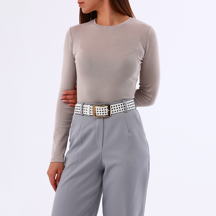 Ремень женский, ширина 4 см, цвет белый Ремень женский, ширина 4 см, цвет белый