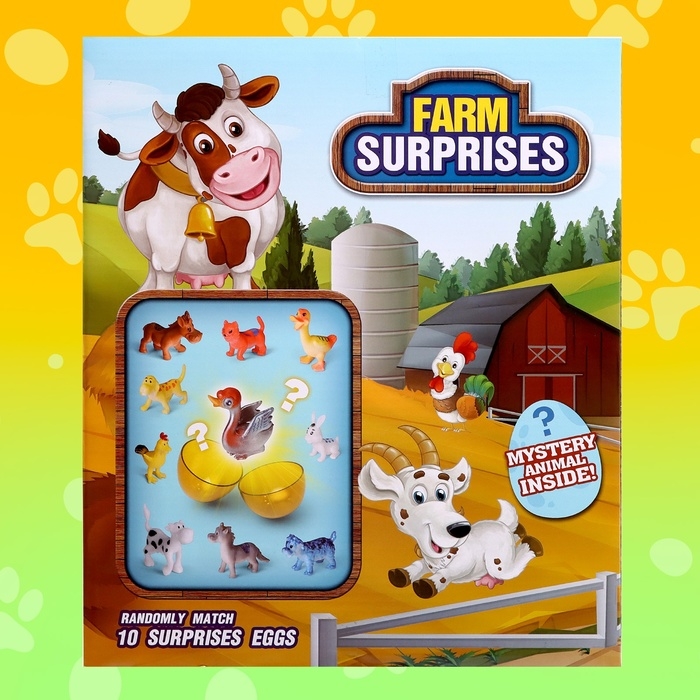 Детский игровой автомат «Домашние животные» с игрушками, в наборе 10 шаров-сюрпризов