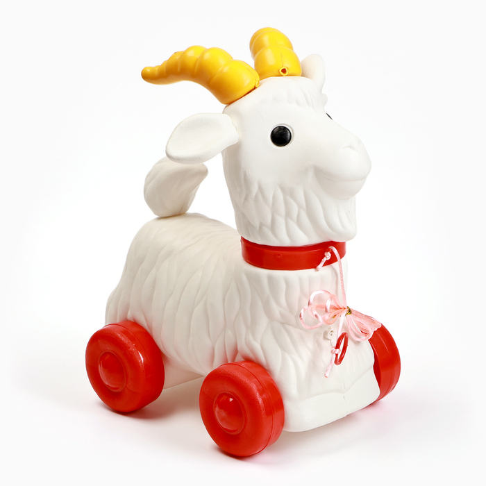 Развивающая игрушка - каталка детская  Развивающая игрушка - каталка детская "Козлик" на веревочке, 28 х 15 х 27 см