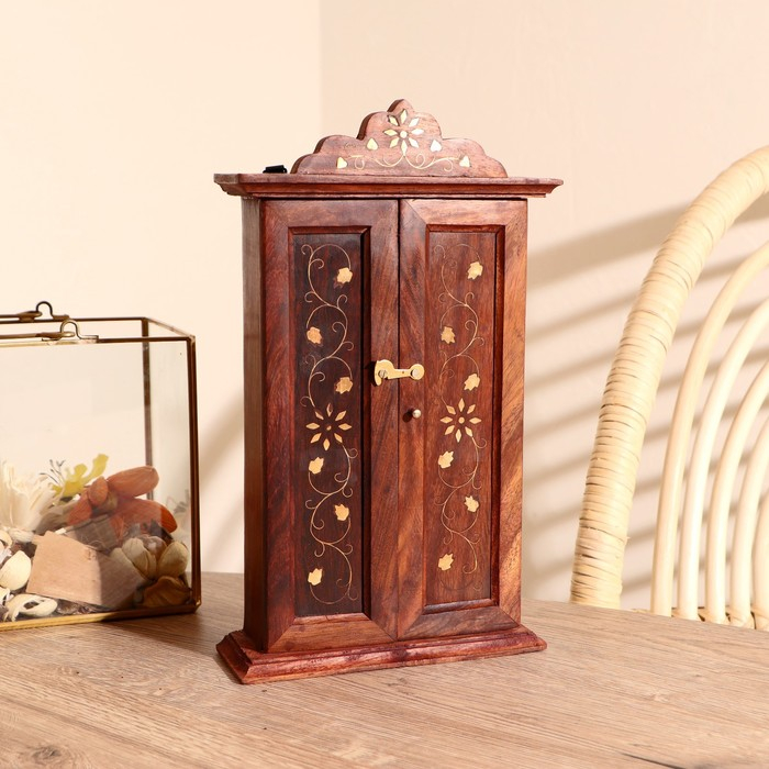 Ключница с инкрустацией Ключница с инкрустацией "Лиана" дерево 29,5*16,5*6 см