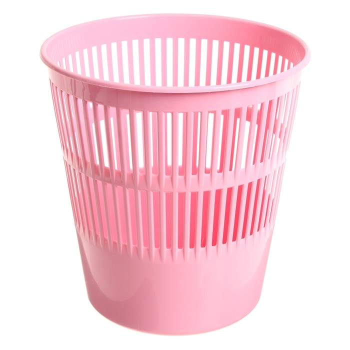 Корзина для бумаг и мусора ErichKrause Pastel, 9 литров, пластик, сетчатая, розовая Корзина для бумаг и мусора ErichKrause Pastel, 9 литров, пластик, сетчатая, розовая